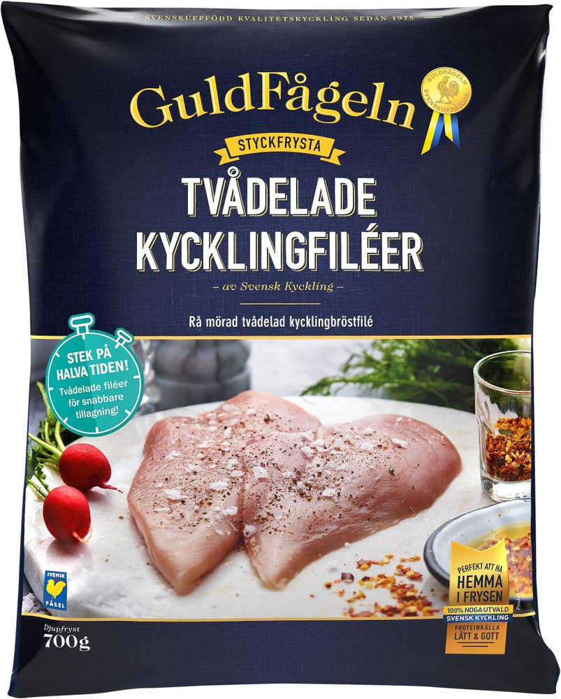 Kycklingbröstfilé Tvådelad Fryst