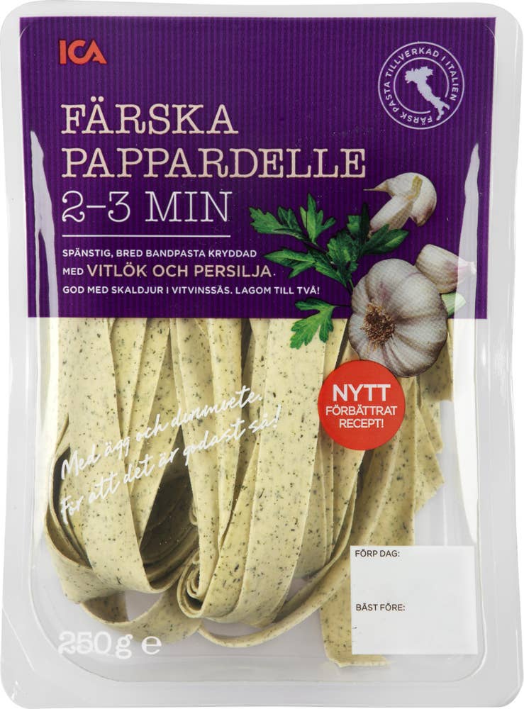 Ej sorterad Parpardelle persilja/vitlök Ica Italia