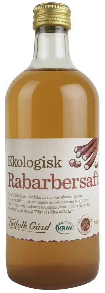 Torfolk Gård Saft Rabarber KRAV Torfolk Gård