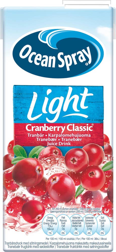 Ocean Spray Cranberry Light 1L Ocean Spray