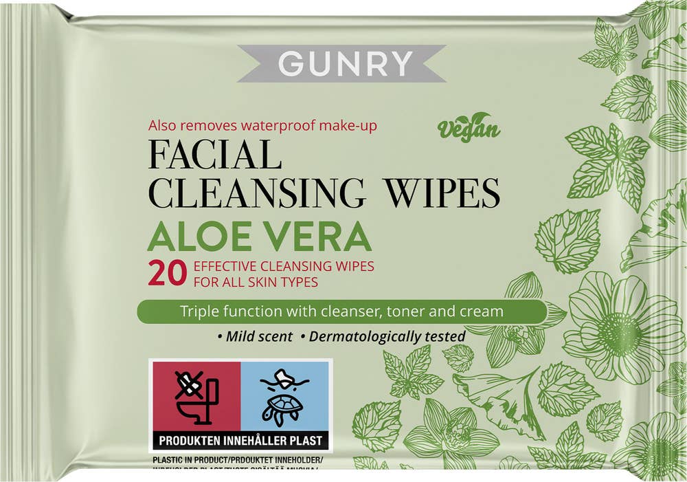 Gunry Rengöringsservetter Aloe Vera