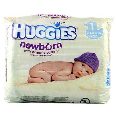 Ej sorterad Blöjor Newborn (1) 2- 27-p Huggies