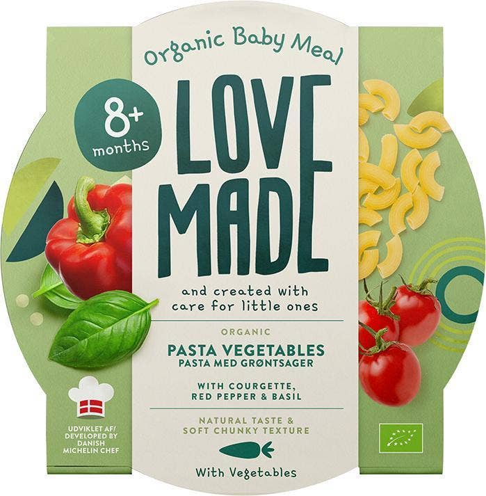 LoveMade Pasta med Grönsaker +8M EKO