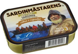 SARDINMÄSTARENS Sardiner Delikatessrökta i Rapsolja MSC