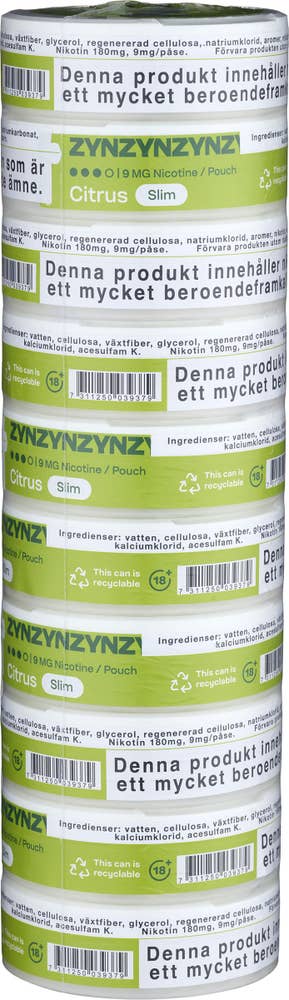 Zyn Citrus Slim Strong Stock