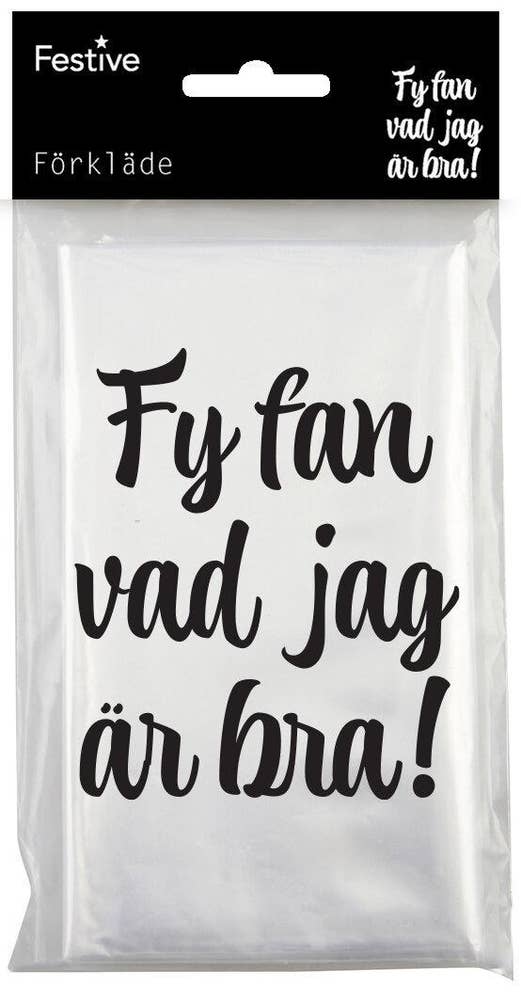 Hedlundgruppen Studentförkläde i Plast med Print "Fy fan vad jag är bra"