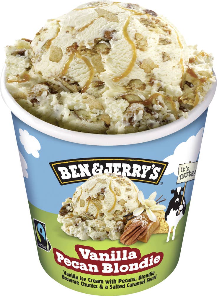 Ben & Jerry's Glass Vanilla Pecan Blondie Fairtrade
