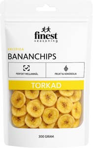 Finest Seasoning Krispiga Bananchips Torkad