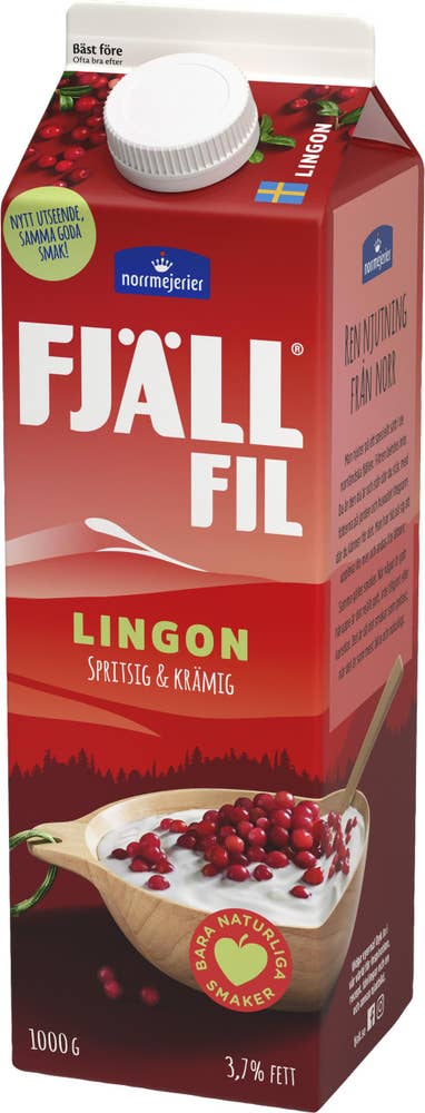Fjällfil Fil 3,7% Lingon 1000g Fjällfil