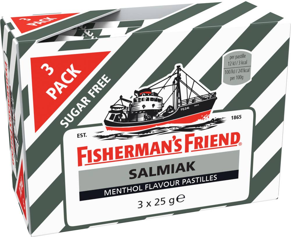 Fisherman´s Friend Halstabletter Salmiak Sockerfri 3x25g