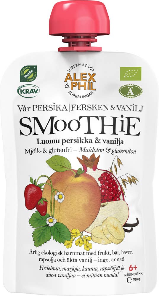 Smoothie Persika & Vanilj 6M EKO/KRAV
