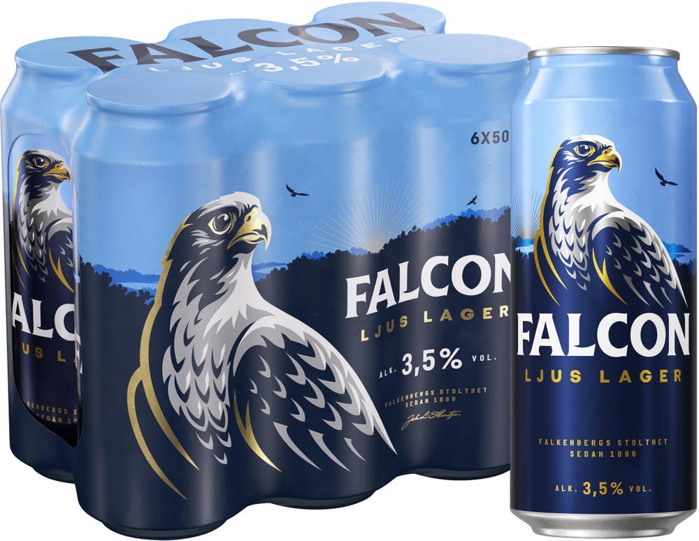 Falcon Öl Ljus Lager 3,5% 6x50cl