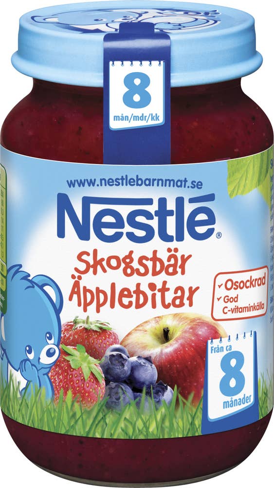 Ej sorterad Skogsbär/Äppelbitar Osaltad 8M Nestle