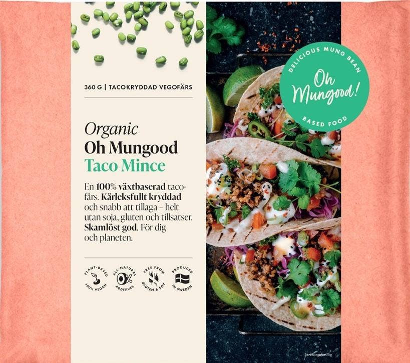 Oh Mungood Mung Bean Taco Mince Fryst EKO