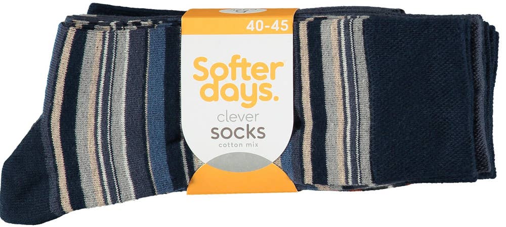 Softer Days Herrsocka Mönstrade Mix 40/45 EKO 5-p Softer Days