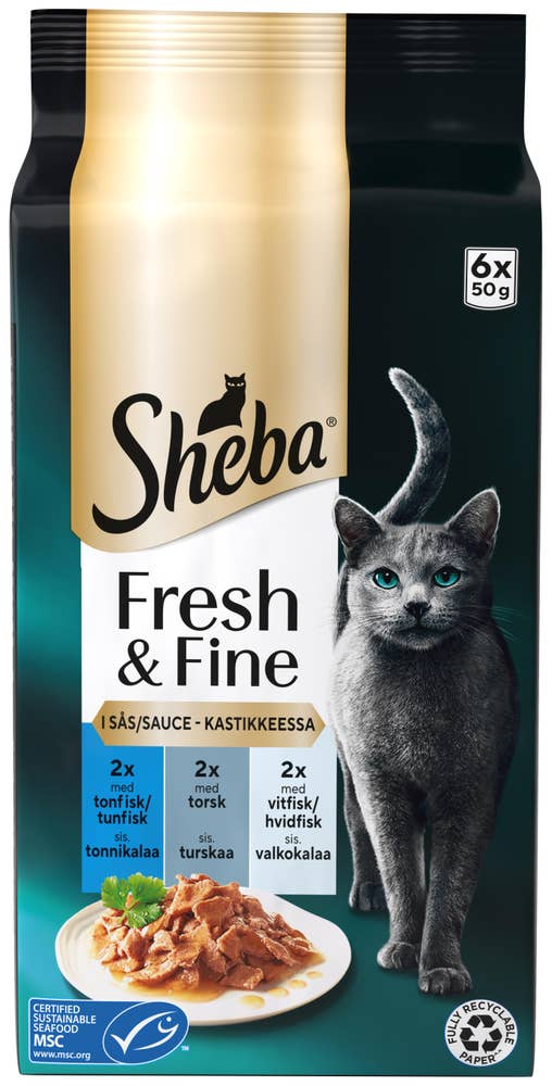 Sheba Kattmat Fisk i Sås 6x50g