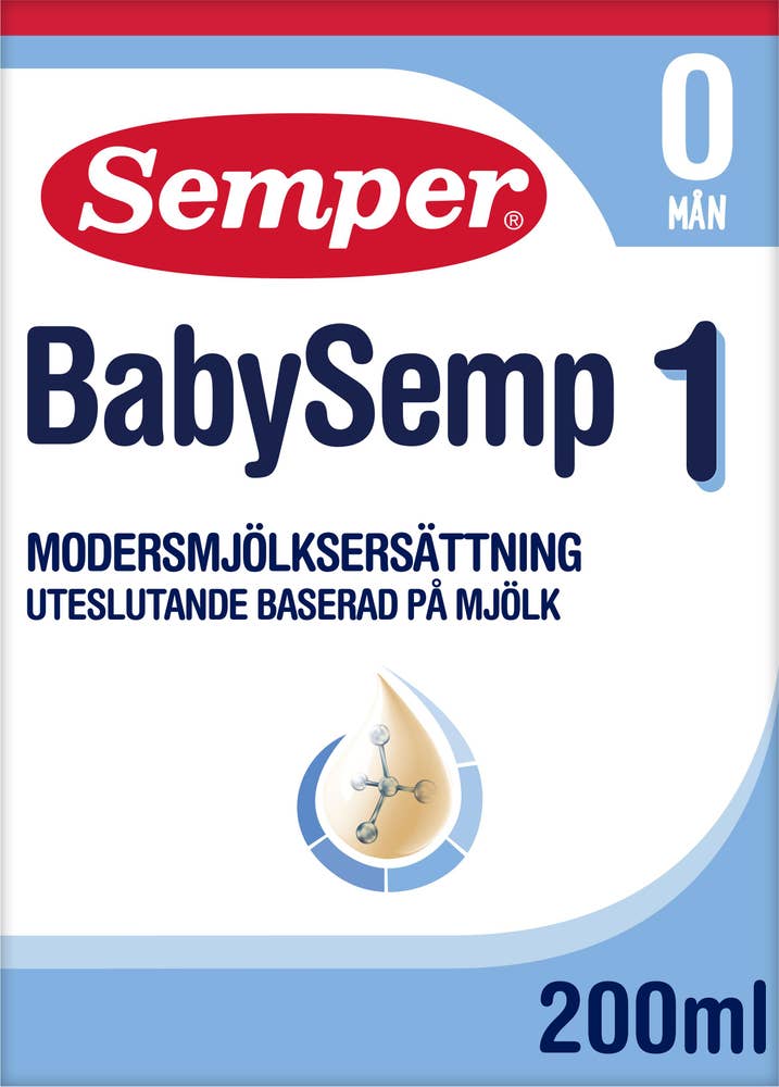 Semper Modersmjölksersättning BabySemp 1 Drickfärdig 0M