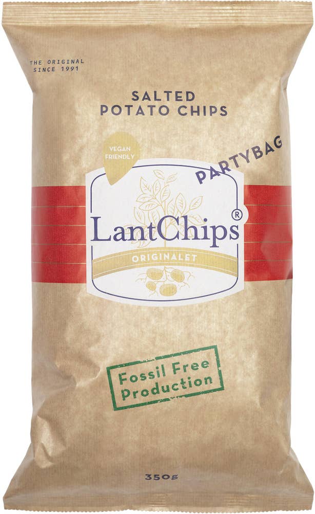 Sv.LantChips Chips Lättsaltade 350g Svenska LantChips