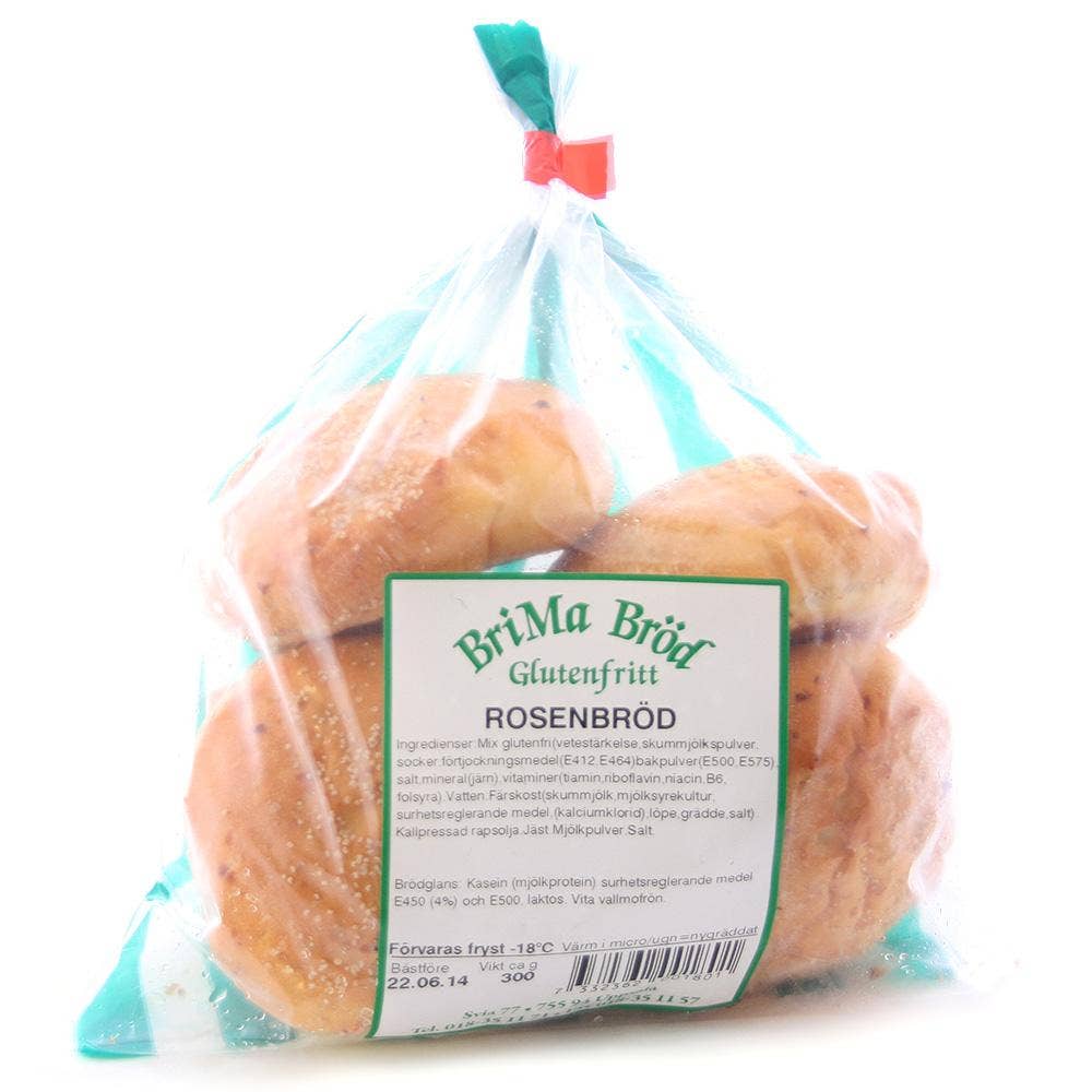 Bake My Day Rosenbröd Glutenfri Fryst 5-p 300g BriMa Bröd