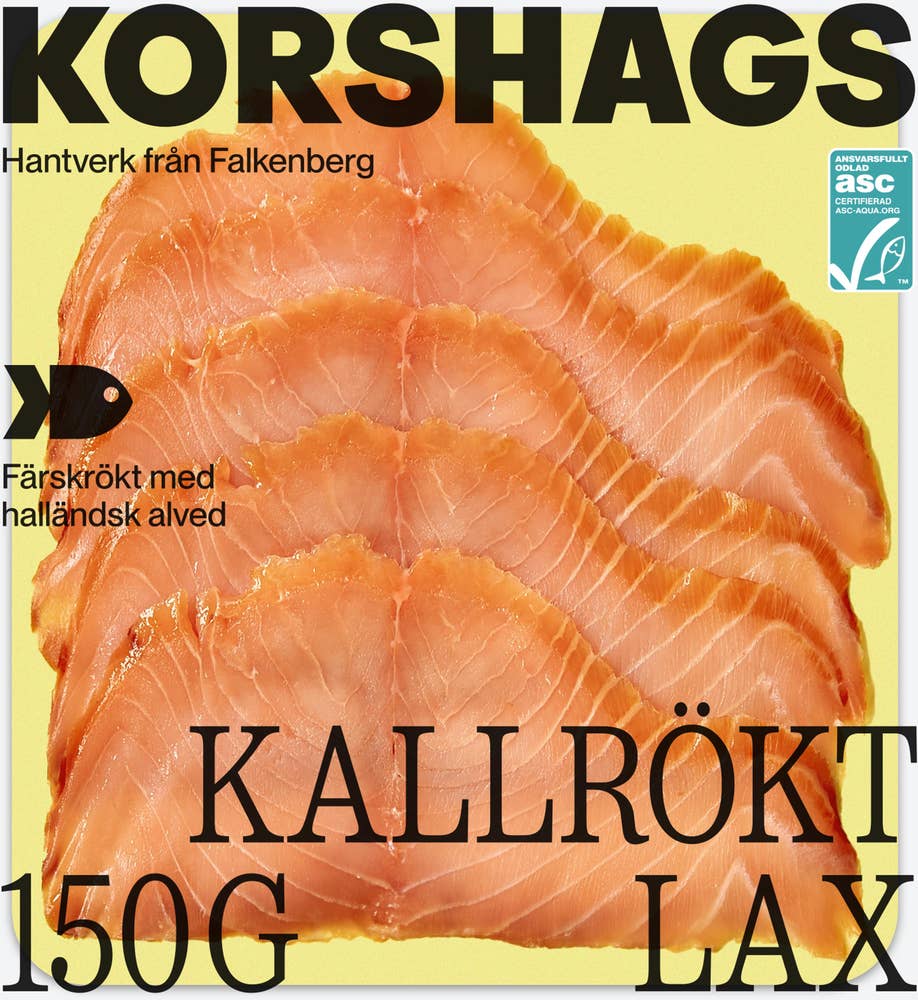 Korshags Kallrökt Lax Skivad ASC