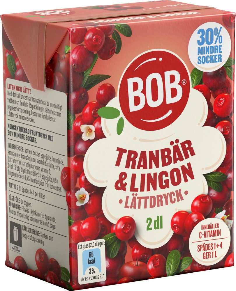 Lättdryck Tranbär & Lingon Koncentrat