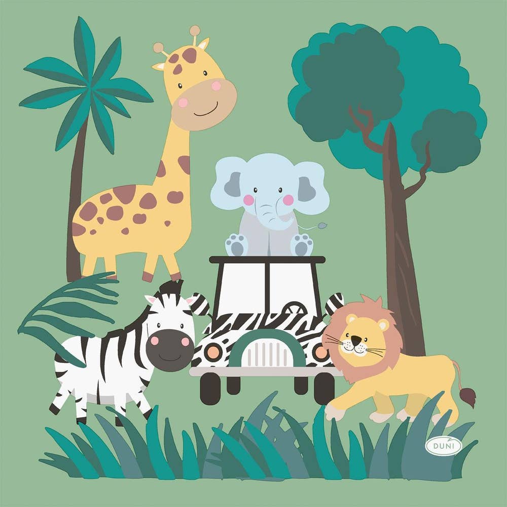 Duni Servett Safari Kids 3-lags 33x33cm