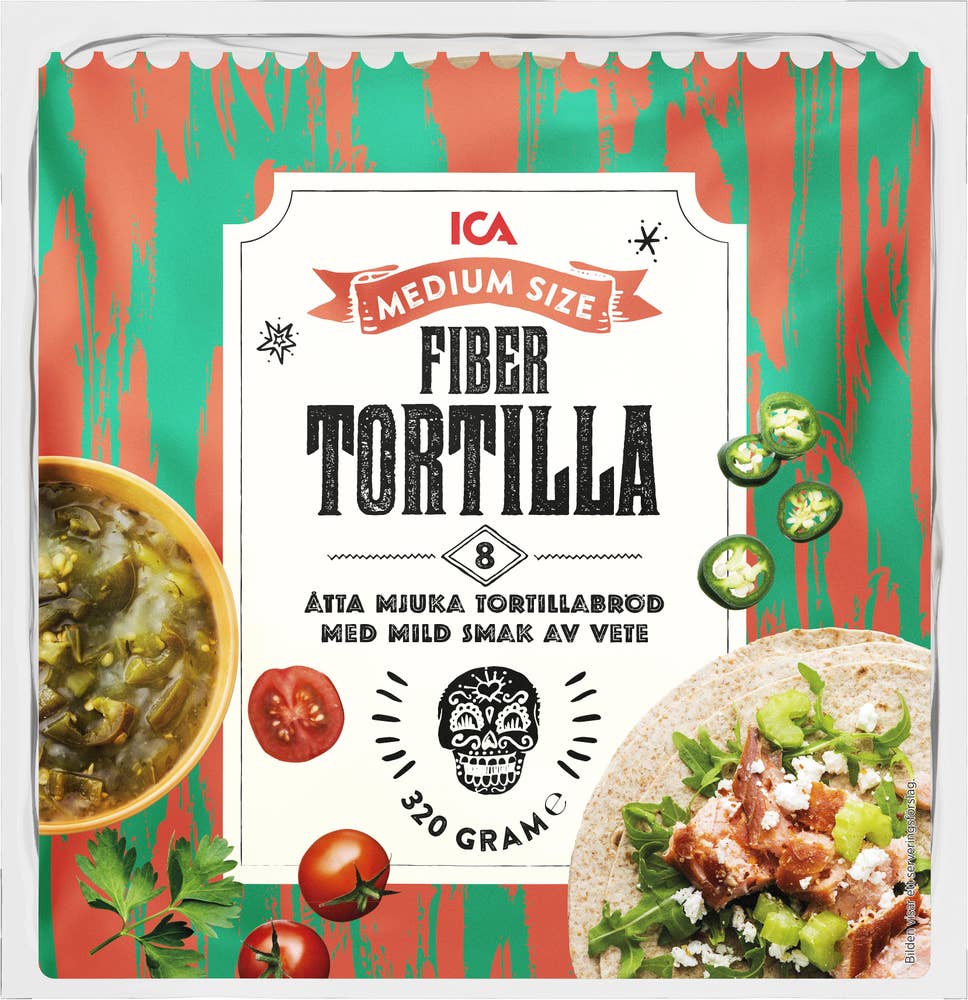 Ej sorterad Soft tortilla fiber Ica