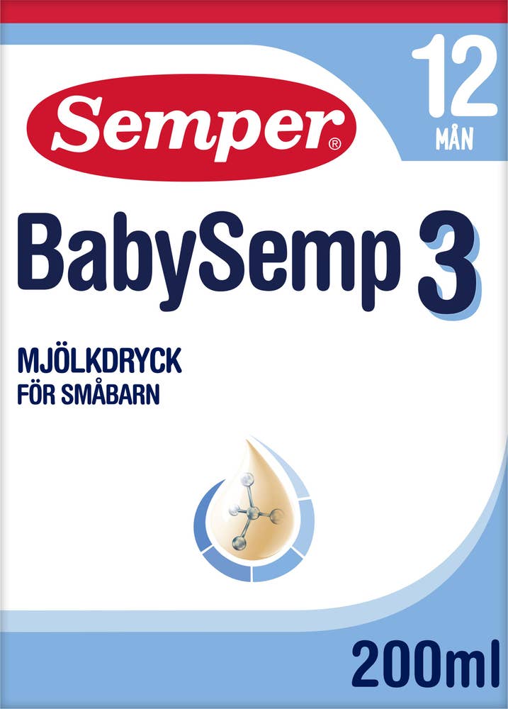 Semper Mjölkdryck BabySemp 3 12M Drickfärdig