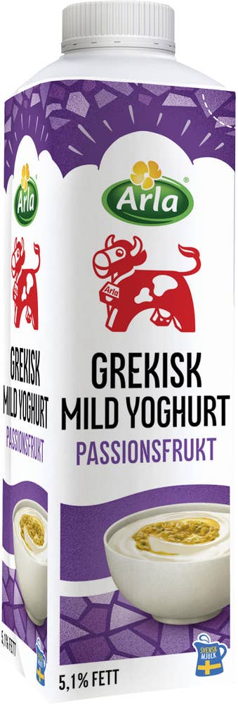 Arla Ko® Grekisk Yoghurt Mild 5,1% Passionsfrukt