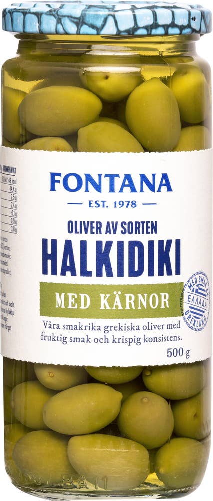 Fontana Halkidiki Oliver med Kärnor