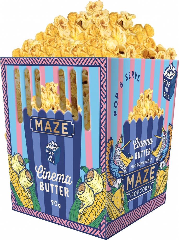 MAZE Popcorn Pop-in-Box Cinema Butter