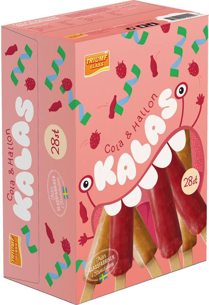 Triumf Glass Isglass Kalas Cola & Hallon