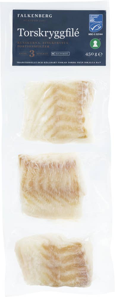 Falkenberg Seafood Torskrygg Fryst MSC 3x150g