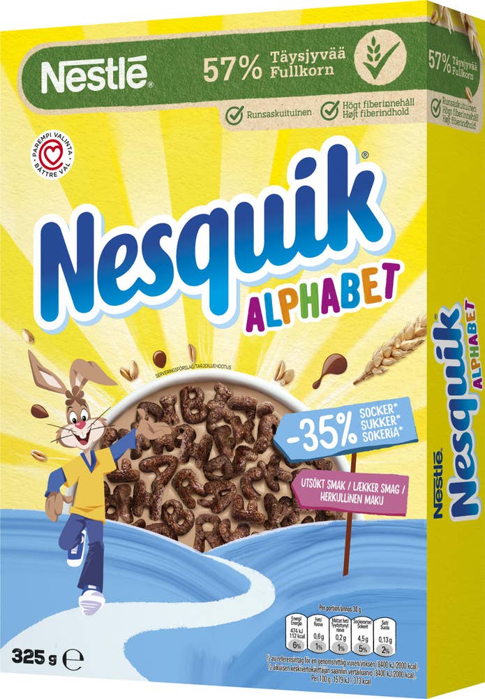 Nestlé Flingor Nesquik Alphabet