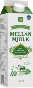 Garant Mellanmjölk Längre Hållbarhet 1.5%