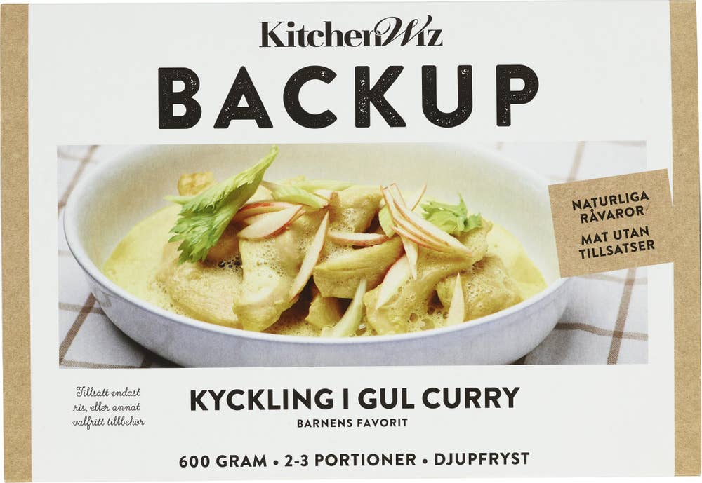 Backup Kyckling i Gul Curry 2-3 Port Fryst