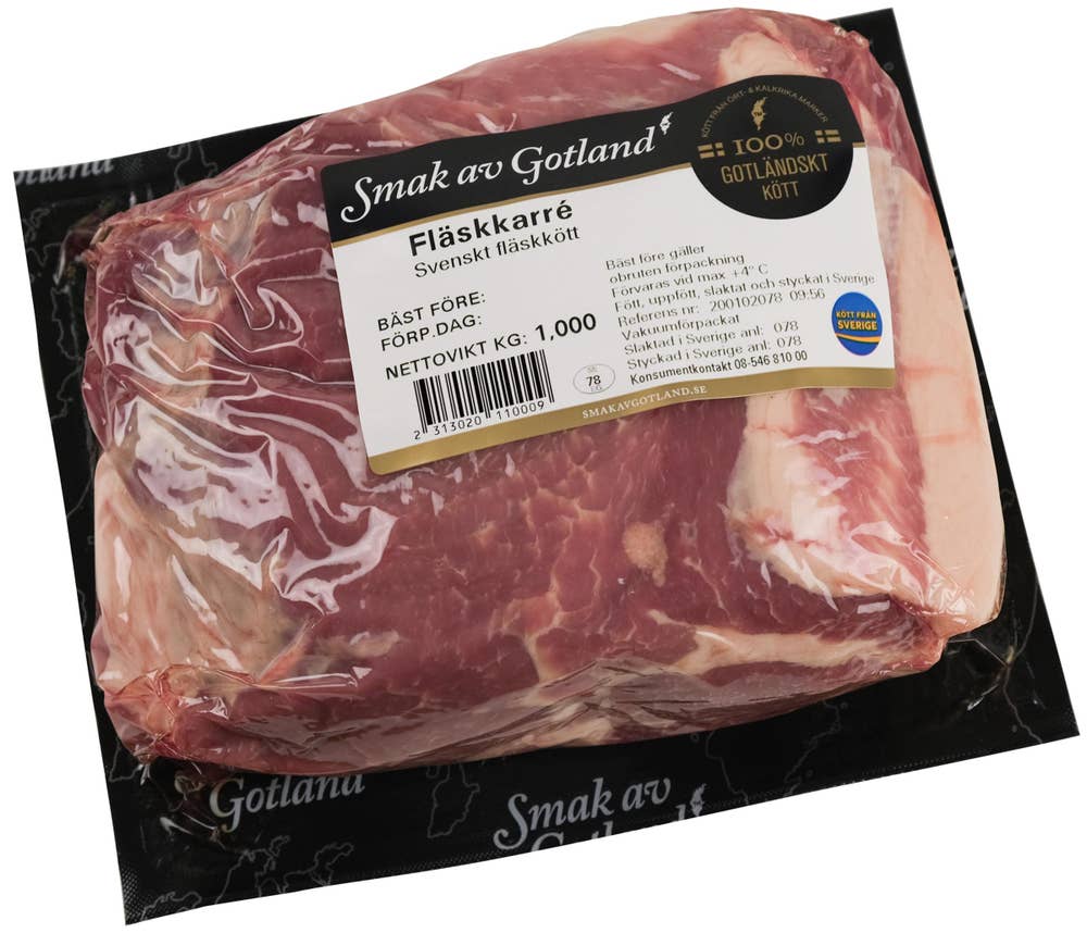Smak av Gotland Fläskkarré i Bit Benfri