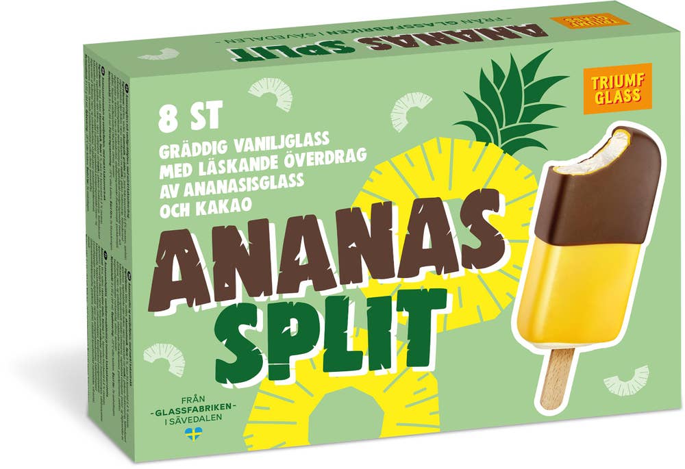 Glasspinnar Ananas Split