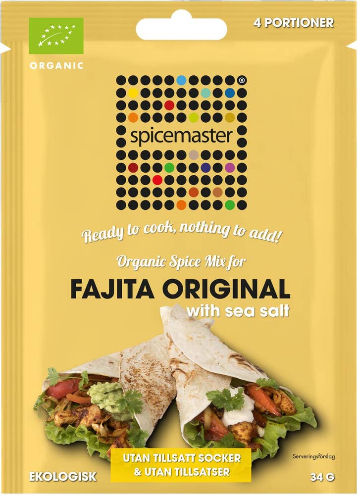 Spicemaster Kryddmix Fajita Original med Havssalt EKO
