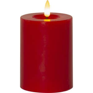 Star Trading Blockljus LED Flamme Flow Röd 12,5cm