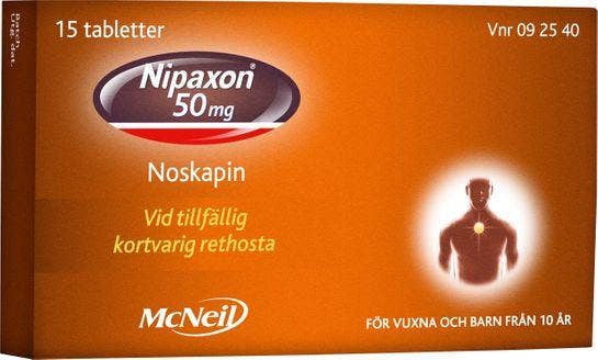 Nipaxon 50 mg, Noskapin, tablett, 15 st
