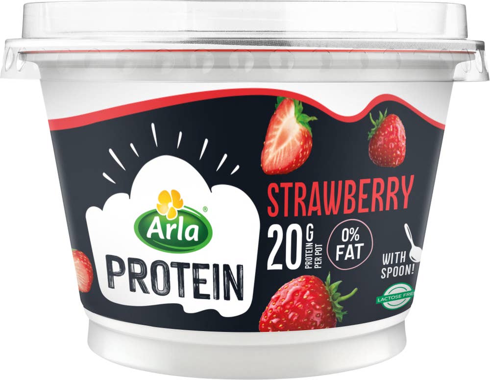 Arla® Proteinkvarg Jordgubb Laktosfri Utan Tillsatt Socker 0.2%