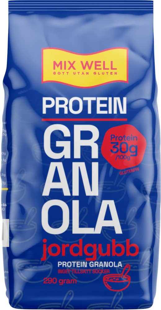 MixWell Granola Protein Jordgubb
