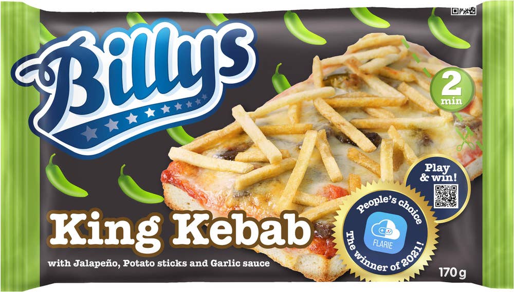 Billys Pan Pizza King Kebab Fryst