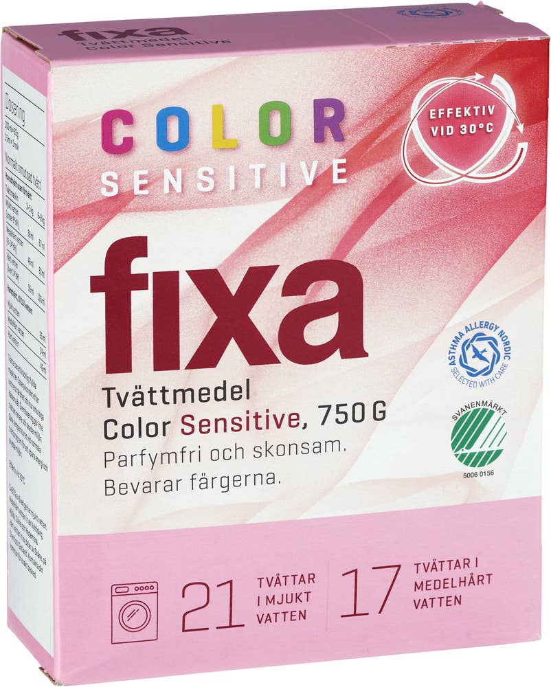Fixa Tvättmedel Color Sensitive Parfymfri