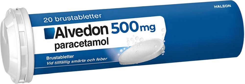 Alvedon Brustablett Paracetamol 500mg