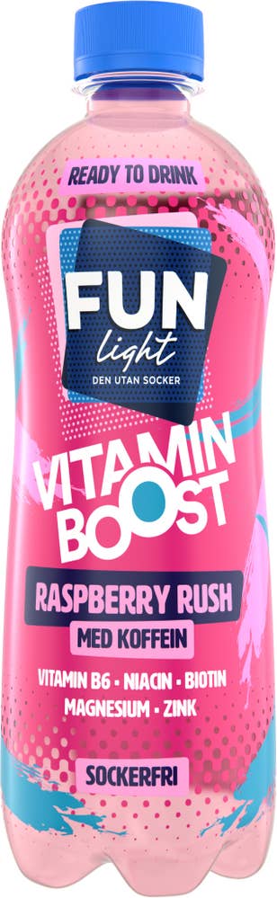 Fun Light Vitamindryck Raspberry Rush Drickfärdig