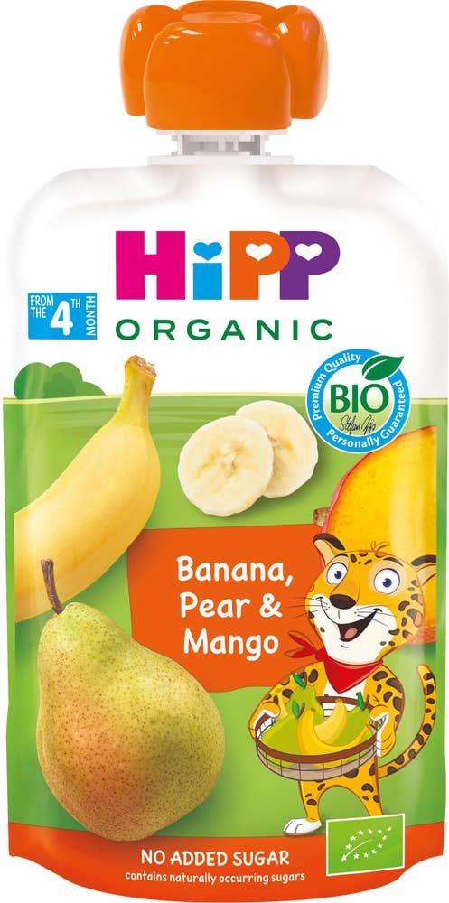 Hipp Smoothie Banan, Päron & Mango 4M EKO