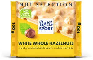 Ritter Sport Vit Choklad Hela Hasselnötter