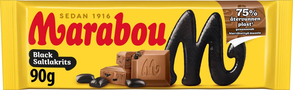 Marabou Mjölkchoklad Black Saltlakrits